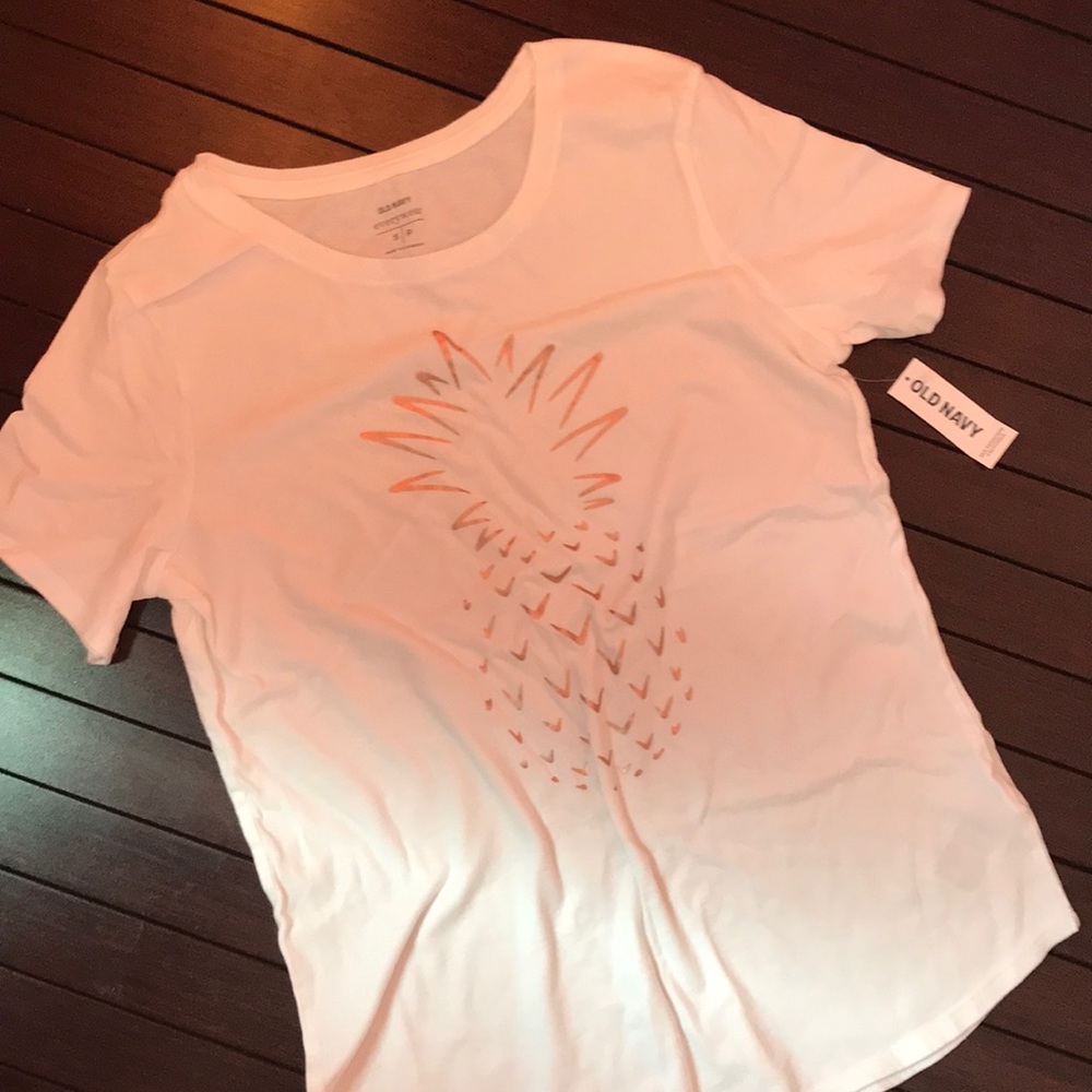 White/Gold Pineapple Tee